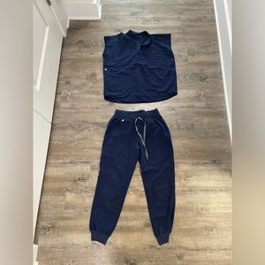 Figs Navy Scrub Set
